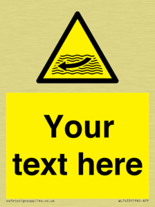 Custom Warning strong river flows